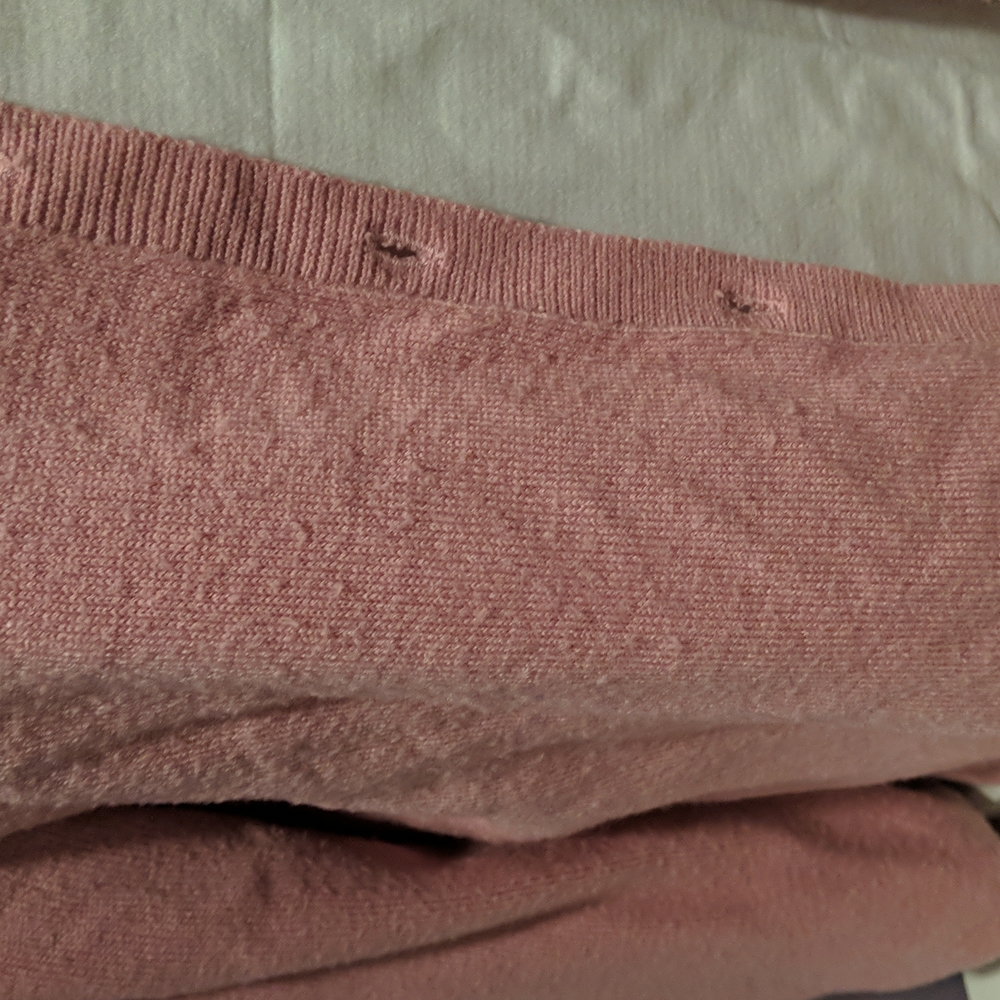 Rose color button front cardigan - Picture 2 of 4
